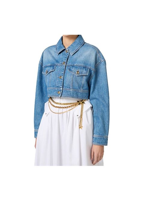 Giubbino Elisabetta Franchi donna BJ35N51E2 192 denim cropped ELISABETTA FRANCHI | Giubbotti | BJ35N51E2192